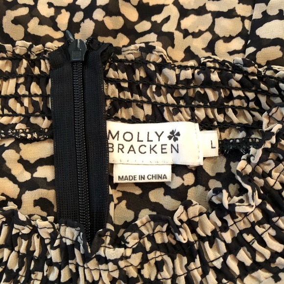 Molly Bracken Leopard Ruffle Neck Long Sleeve Top - Picture 7 of 10